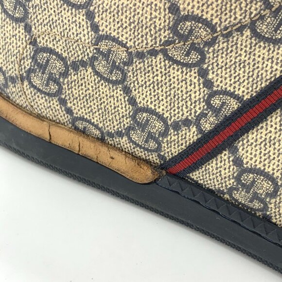 Gucci Mens Monogram GG Canvas & Leather Sneakers Size 8.5 - Picture 6 of 9